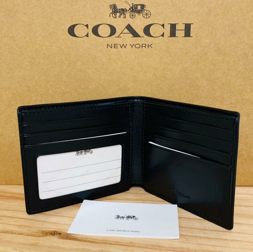⚜COACH Id Billfold Wallet In Signature Canvas - Picture 3 of 5